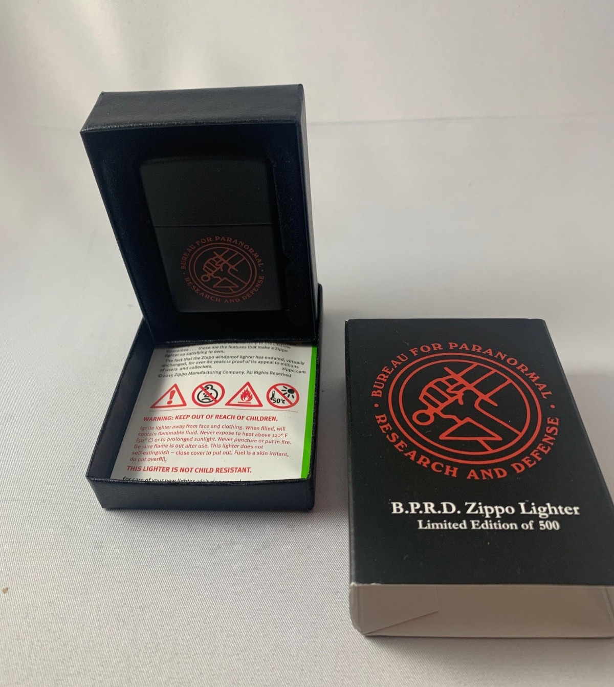 BPRD Zippo Lighter - SDCC 2016 Limited to 500 Units- Brand New/Unstruck Hellboy