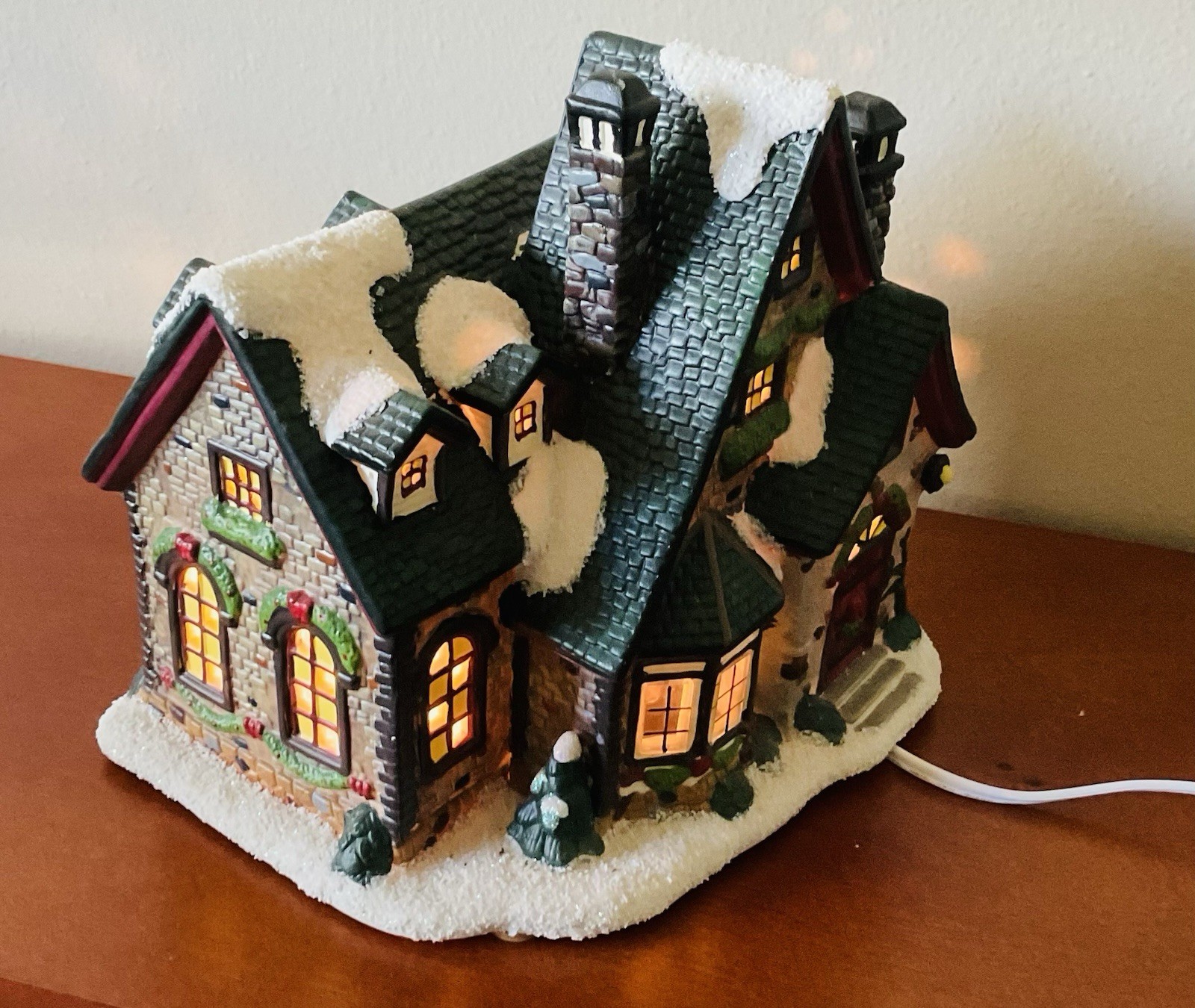 The Village Collection St. Nicholas Square Lighted Christmas GRANDMA'S HOUSE