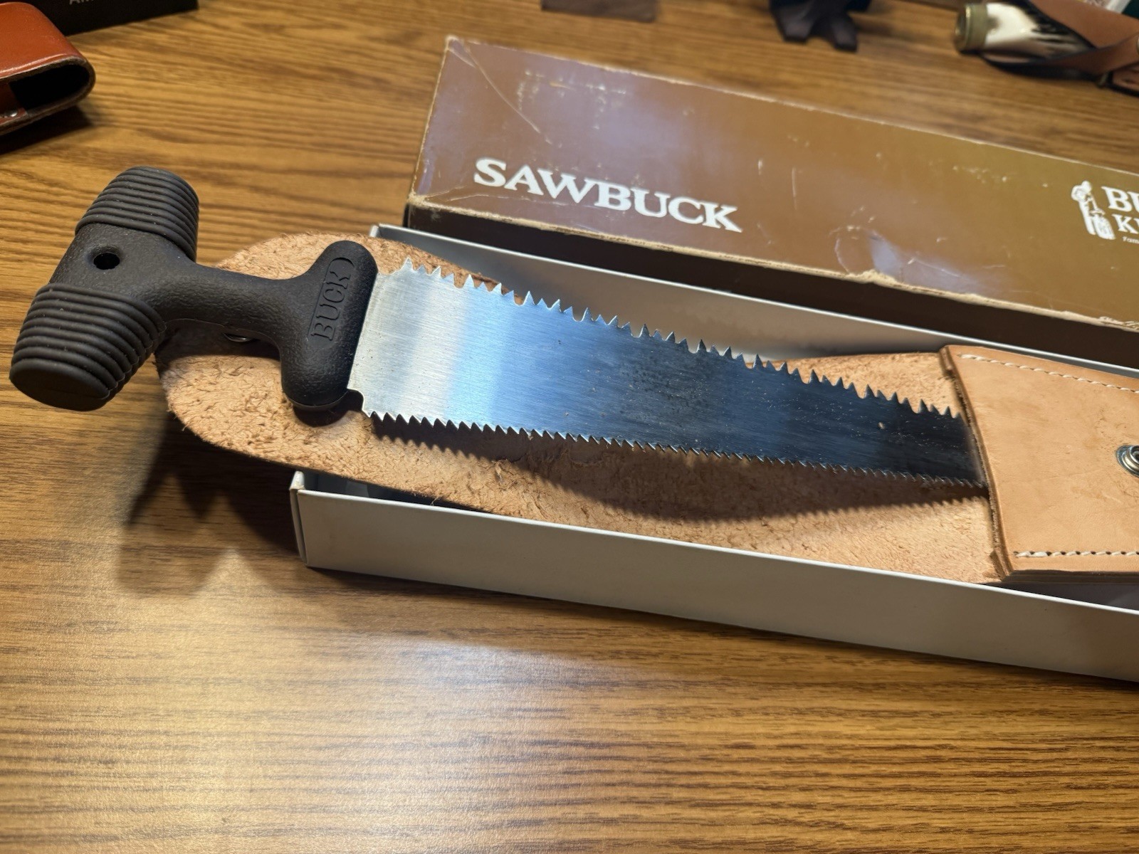 Vintage SawBuck 154 Buck Knives New in Box Original Leather Sheath