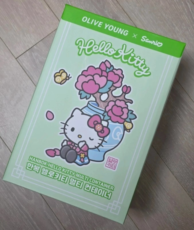 Olive Young x Sanrio Hello Kitty Hanbok Multi Container Korean Edition