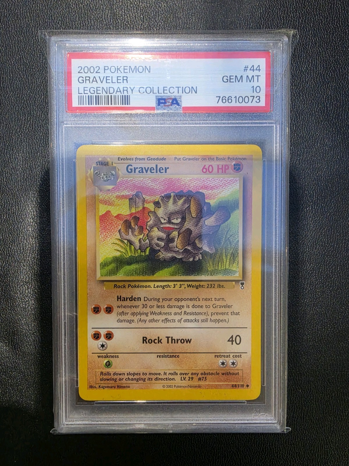PSA 10 Pop 26 Graveler 44/110 - Legendary Collection - 2002 - Pokemon