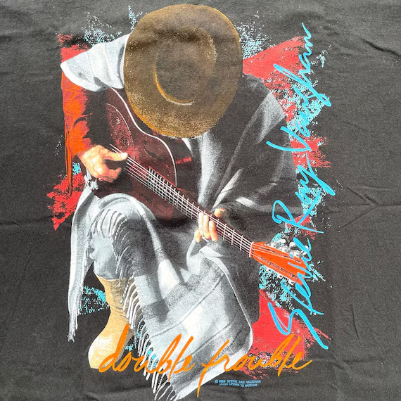 Vintage 90\'s Stevie Ray Vaughan Double Trouble T- Shirt All Size S-5XL US007