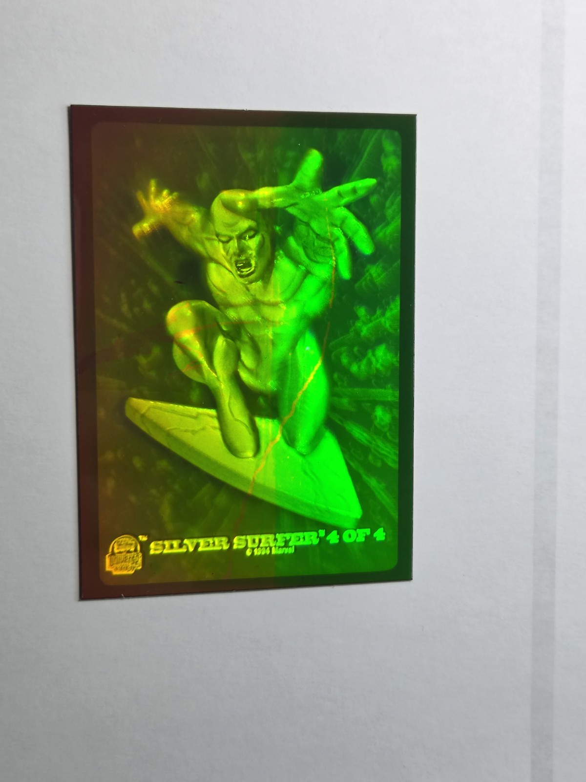 1994 Fleer Marvel Universe Series V Hologram Orange Green #4 Silver Surfer B