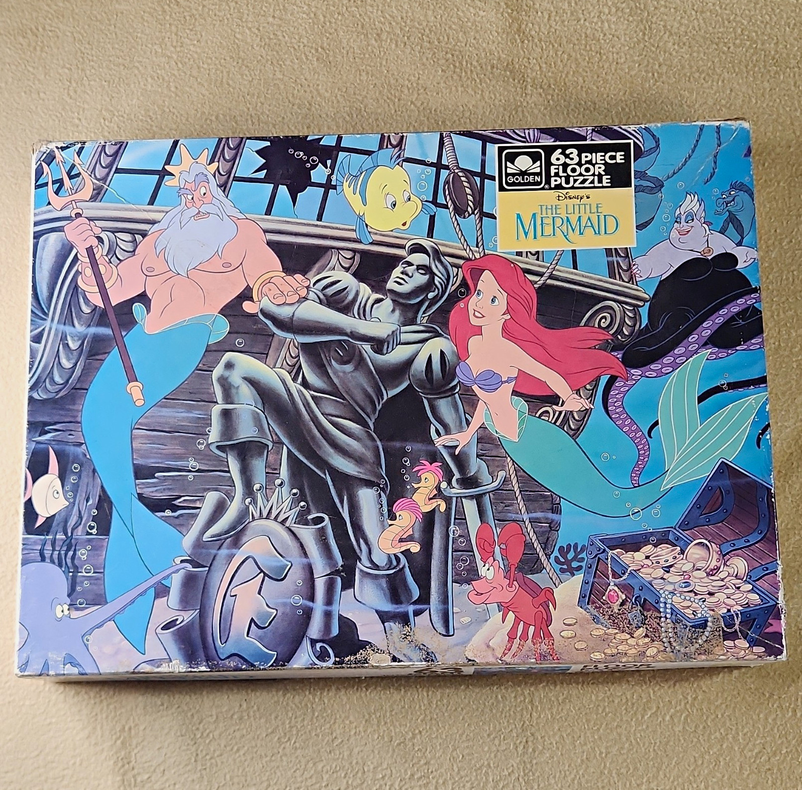 Golden Disney The Little Mermaid 63-Piece Kids Floor Jigsaw Puzzle