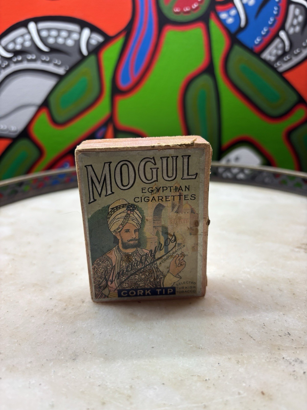 EMPTY VINTAGE MOGUL EGYPTIAN CIGARETTES BOX 