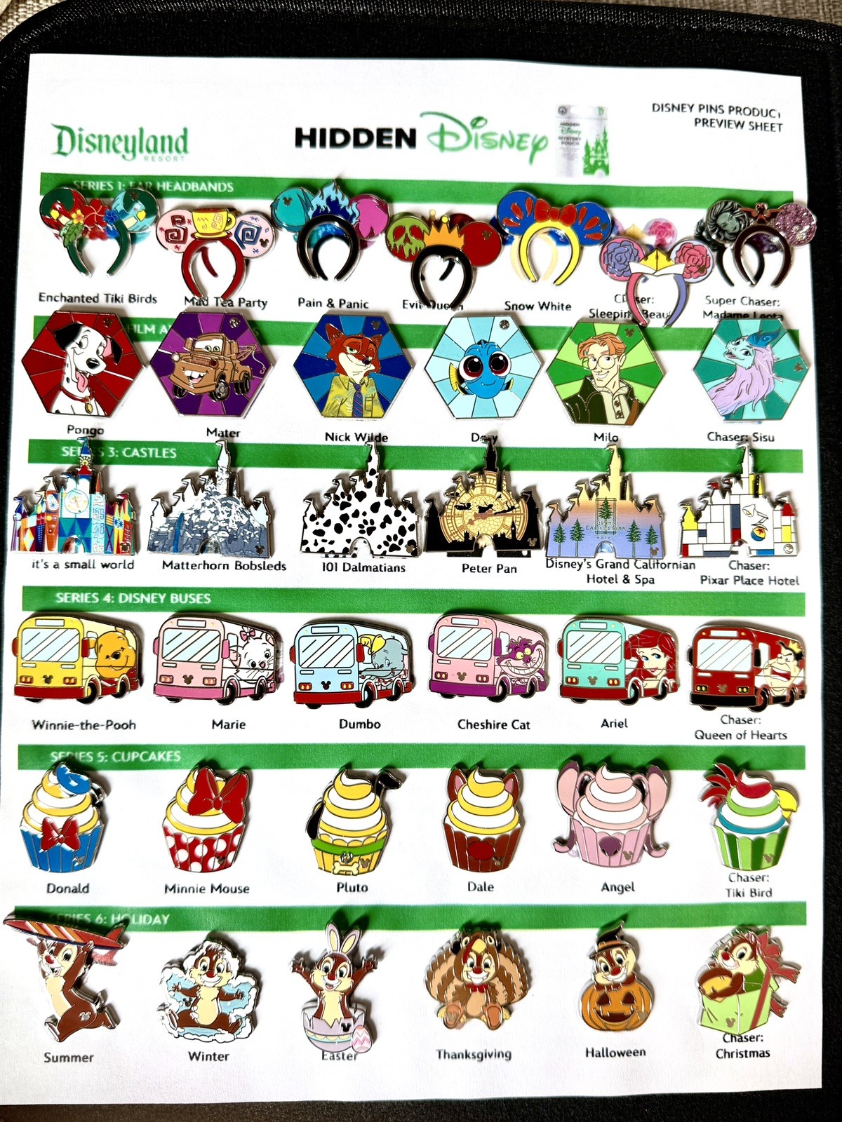 Disneyland 2026 Hidden Disney Wave A COMPLETE Set 37 Pins All 6 Themes w/Chasers