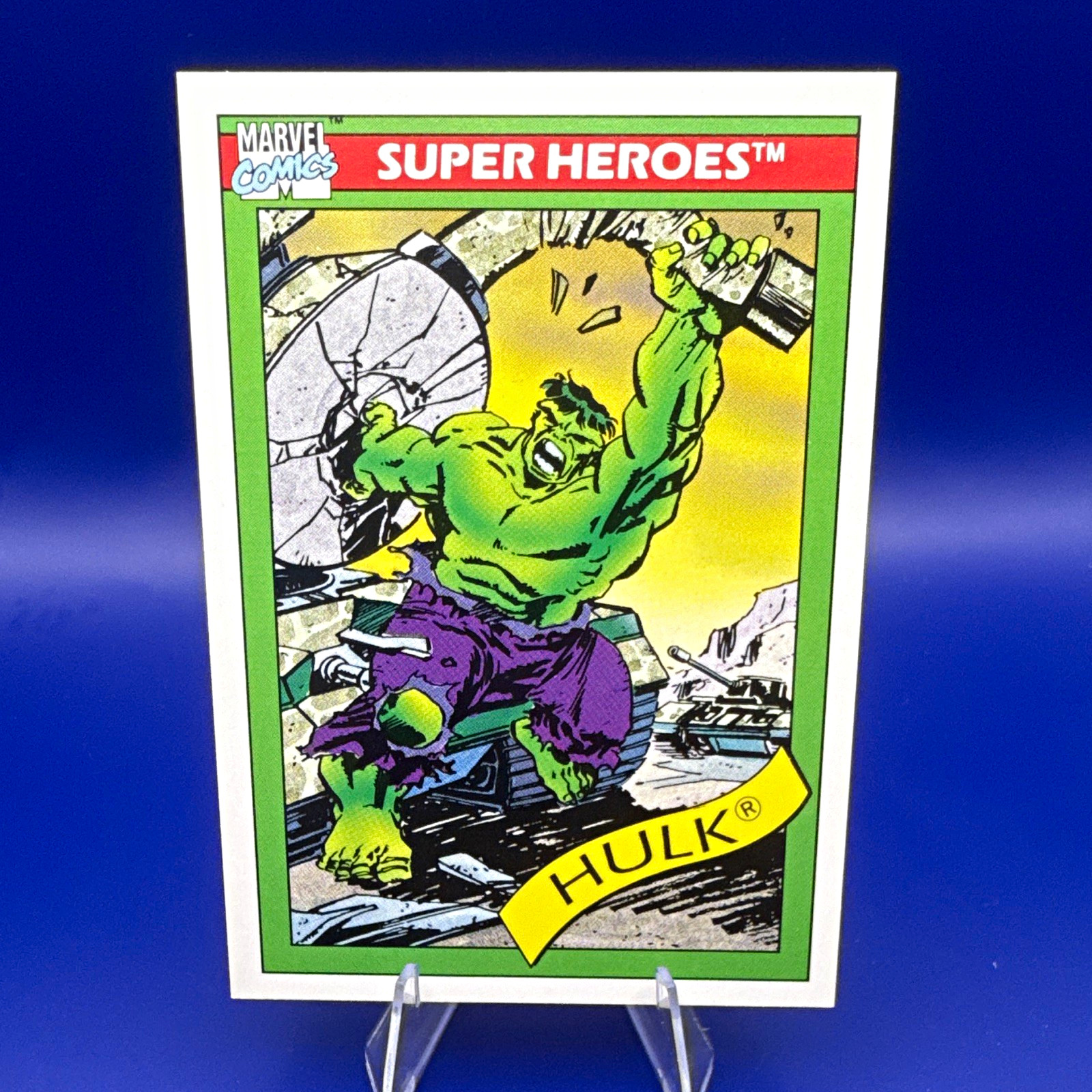1990 Impel Marvel Super Heroes Trading Card Base Set #3 Hulk