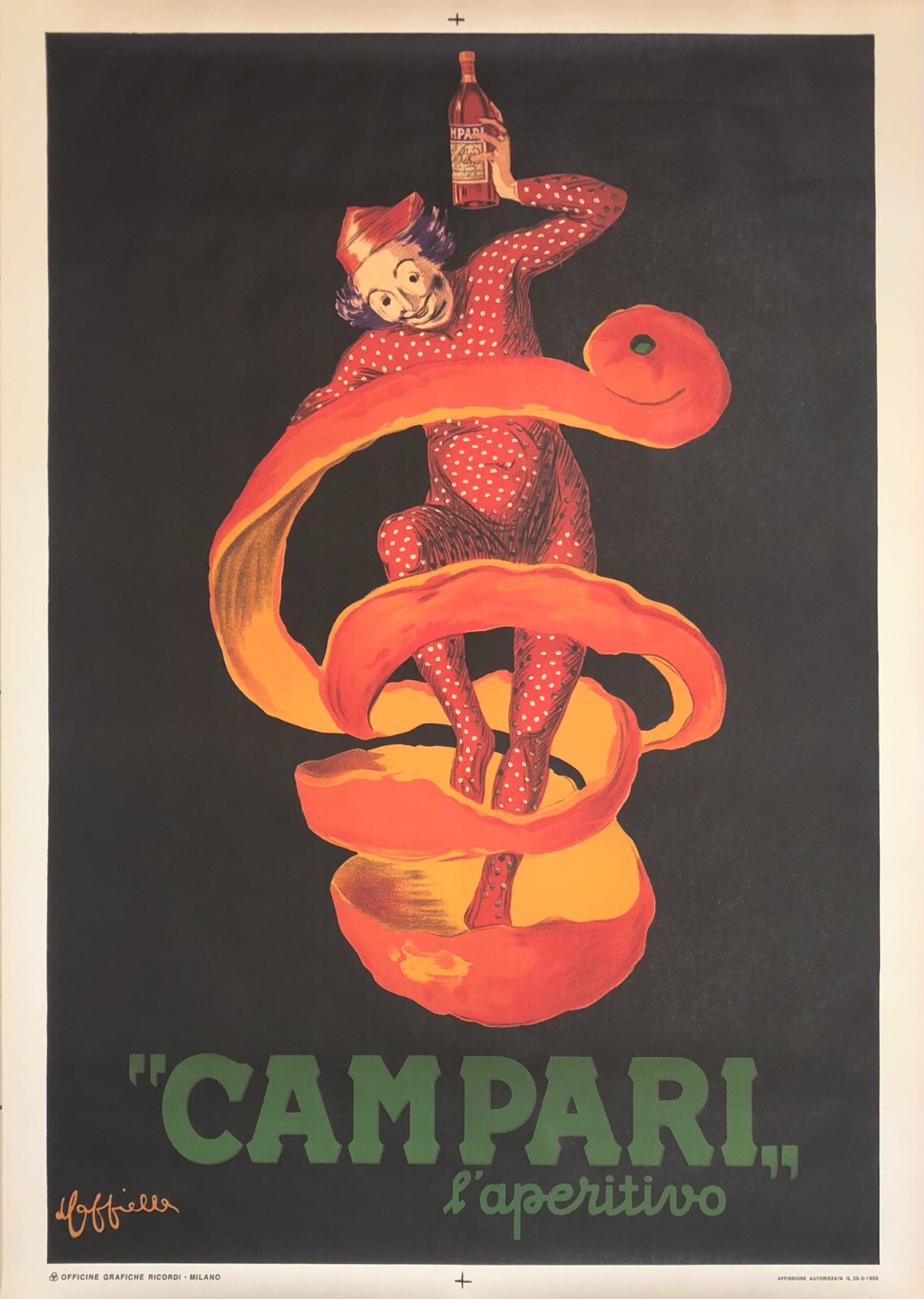 Leonetto Cappiello, 1950 - SPIRITELLO CAMPARI - Original poster cm 140 x 100