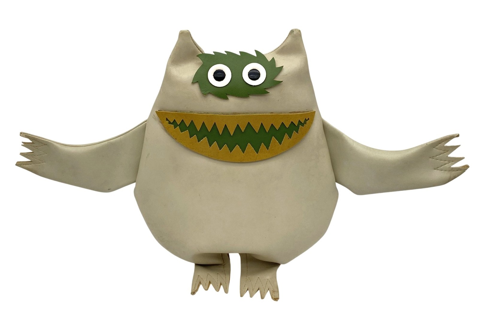 Vintage 1960s 70s Nauga Monster Naugahyde Uniroyal Advertising Doll Cream Green
