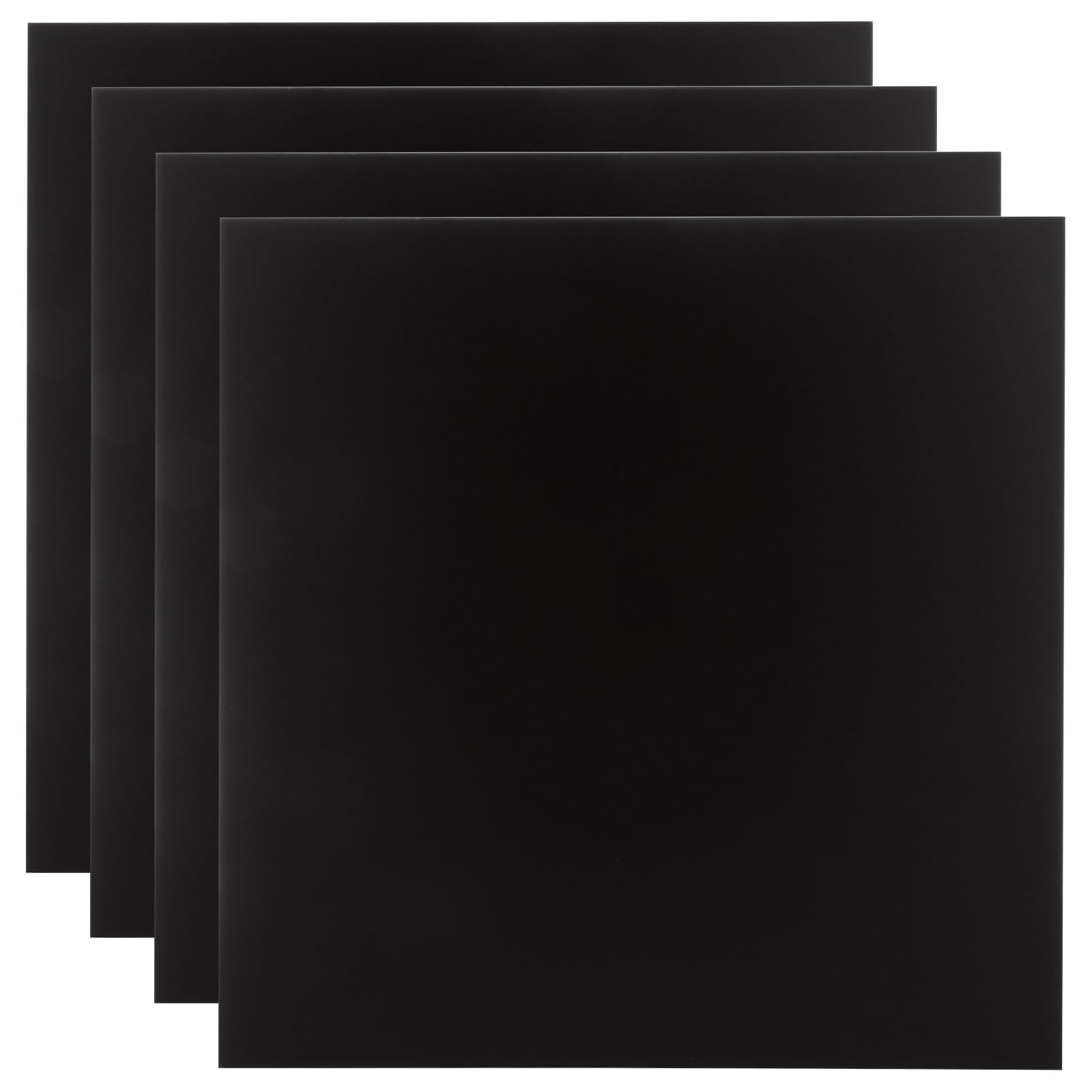LOYORTY 4PCS 12 x 12 x 1/32 (0.04”) Inch Anodized 12x12x1/32 Inch-4PCS, Black