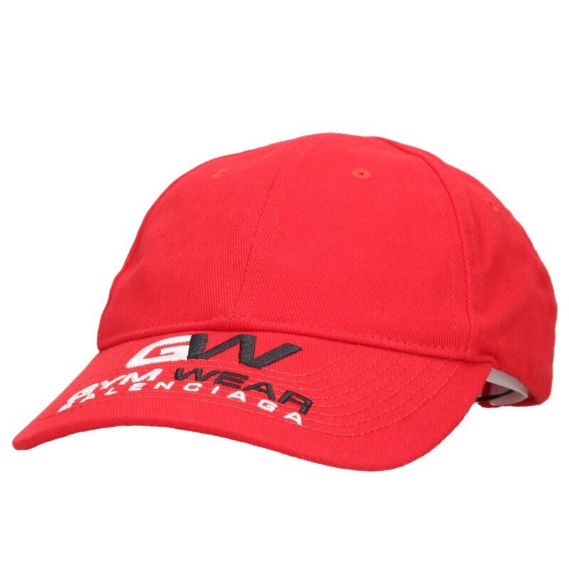 Balenciaga Logo Embroidery Cap L Adjustable Flat Brim Used