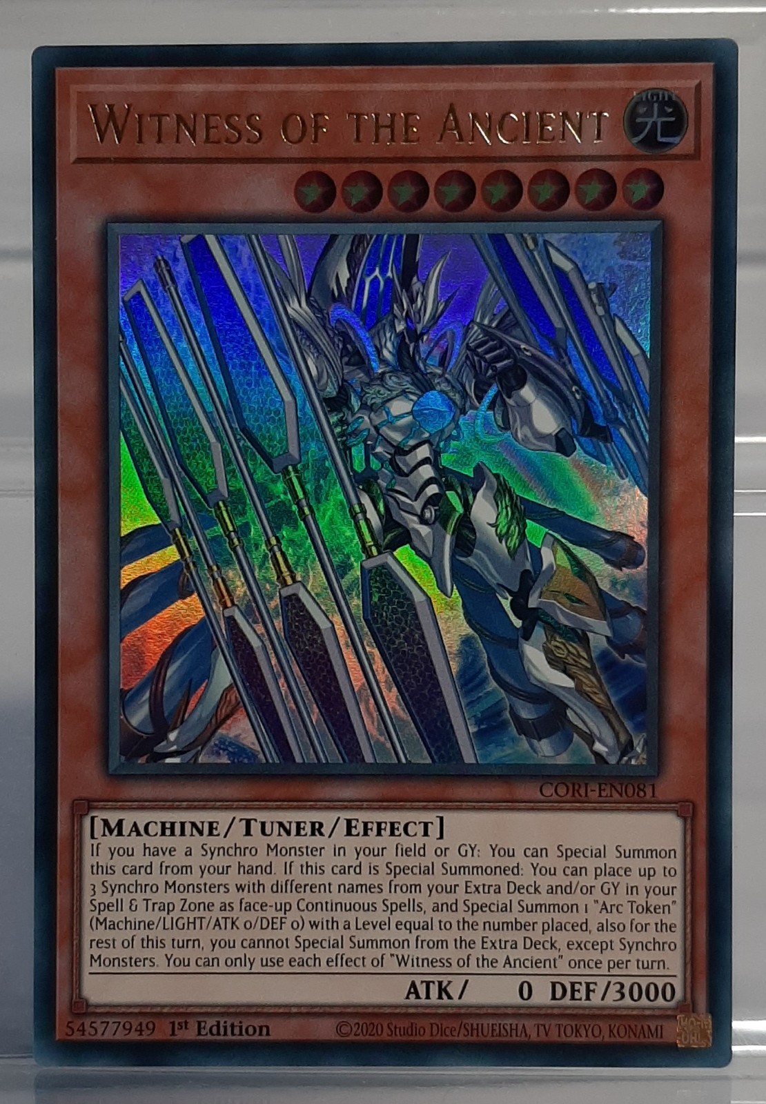 YUGIOH - Witness of the Ancient - Ultra Rare - CORI-EN081 - Chaos Origins EN/NM