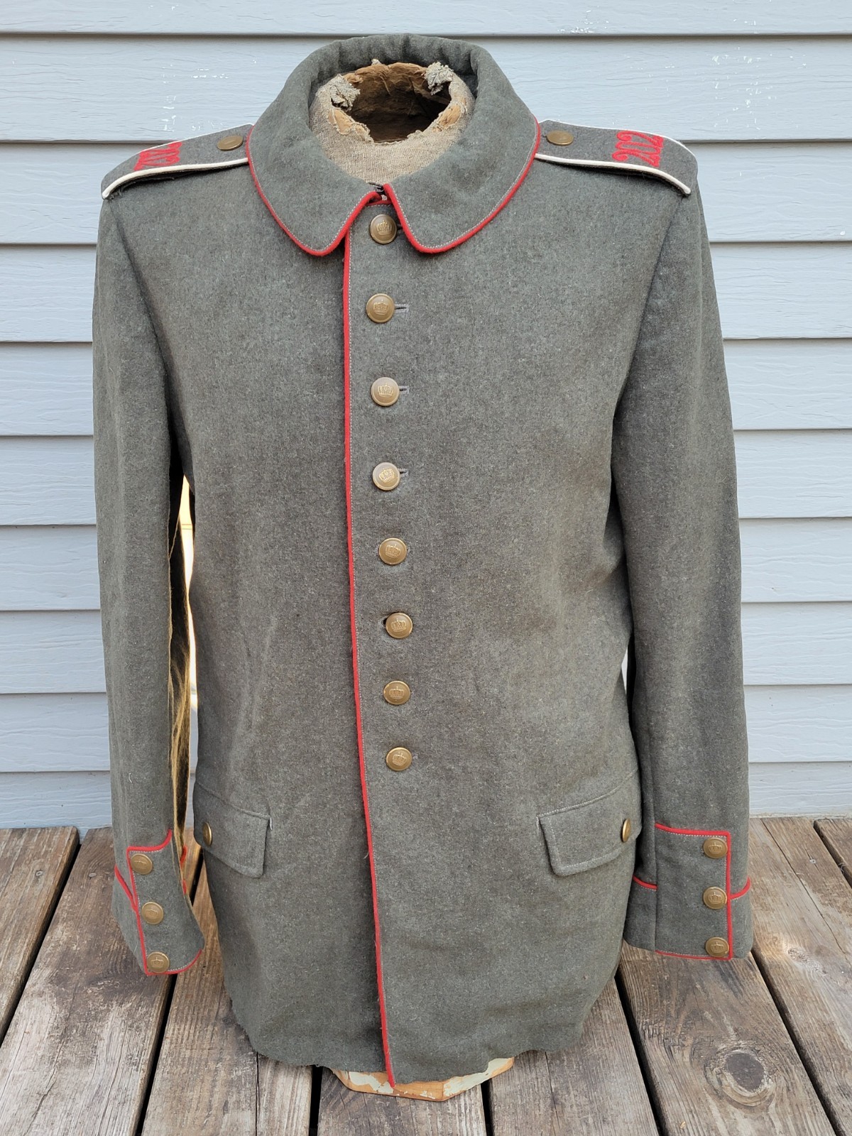 WW1 Imperial German M1907/10 Tunic Reproduction by Voenspec - RIR 202 Straps