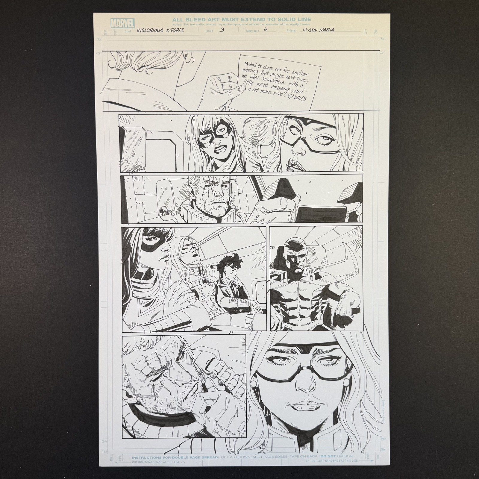 Inglorious X-Force #3 Original Comic Art Cable Archangel Marvel 2026 Sta Maria Inglorious X-Force #3 Original Comic Art Cable Archangel Marvel 2026 Sta Maria