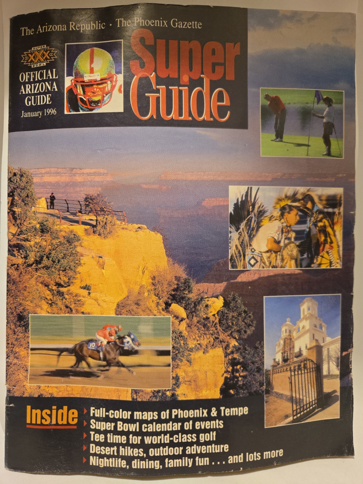 Official Arizona Travel Super Guide Republic Phoenix Gazette Super Bowl XXX