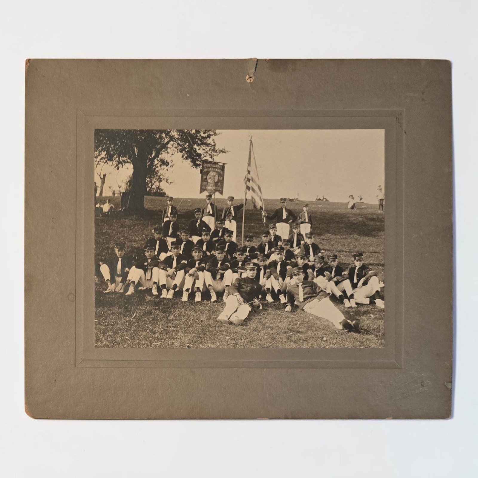 Antique 1910s Foresters of America Jr Branch Photograph Cabinet Card Plymouth PA
