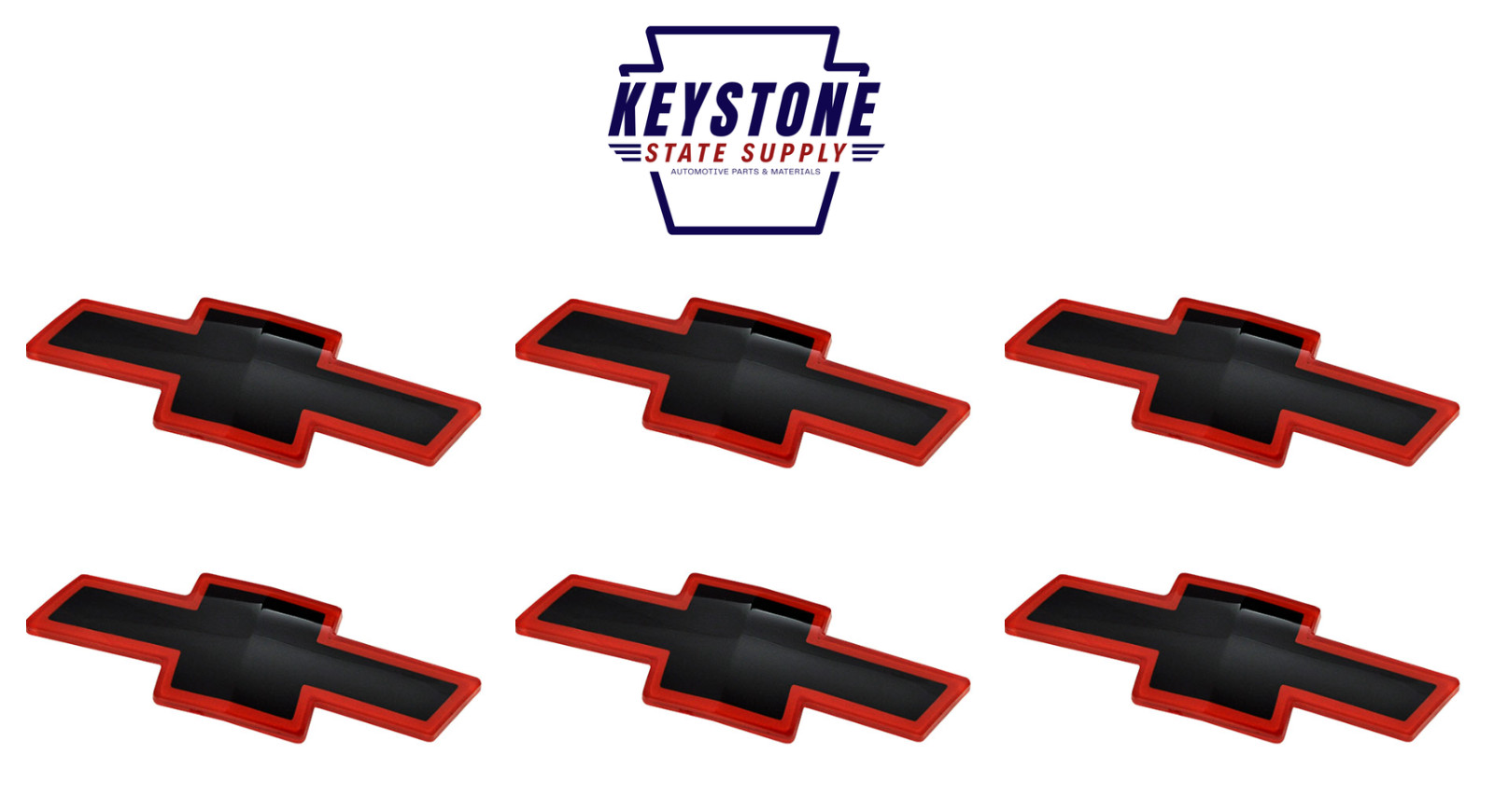 1988-2000 Silverado 1500 SS Red Black Grille Emblem Set 15607532 12543000