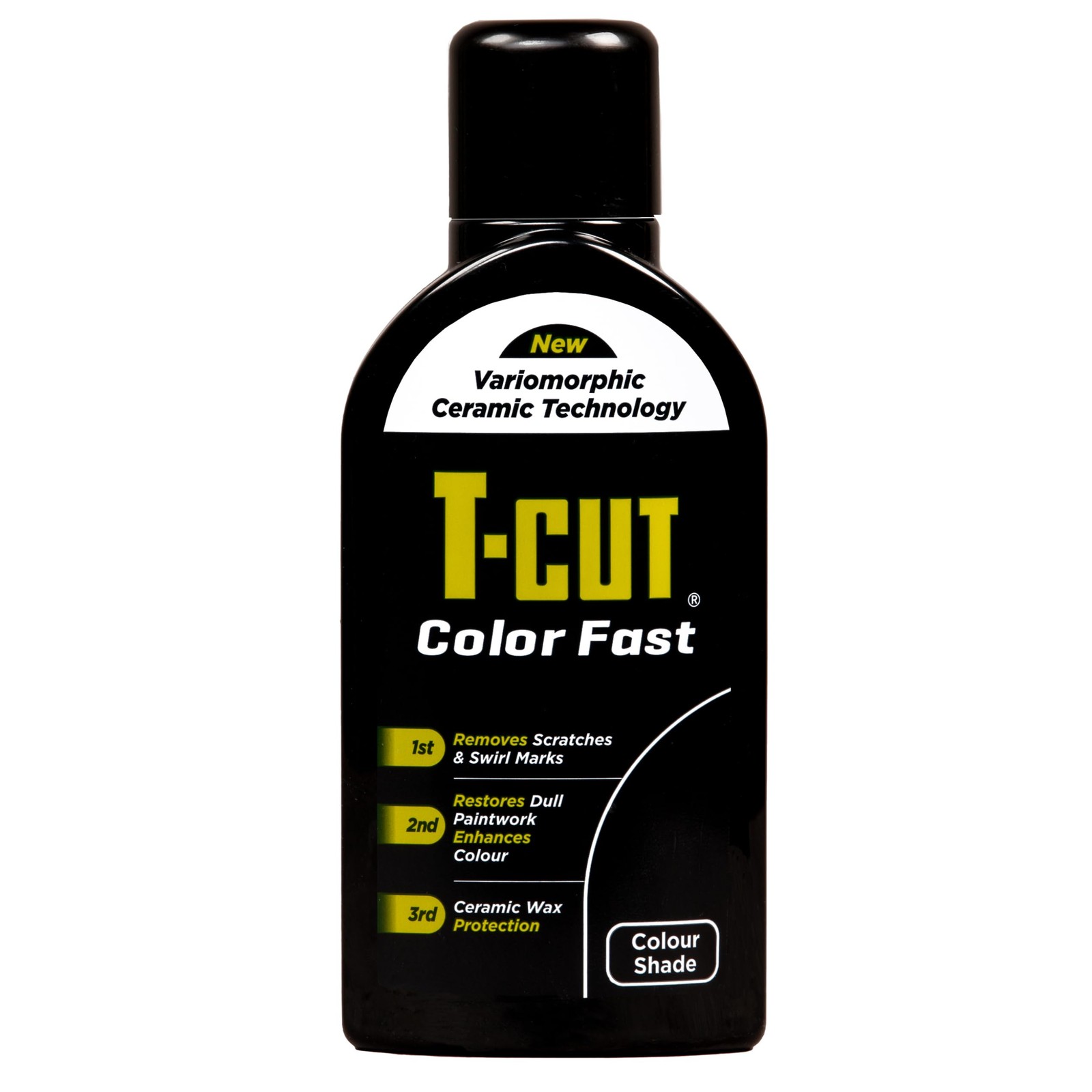T-Cut Color Fast 3-in-1 Paint Restorer, Black - Scratch Remover, Ceramic Car Wax