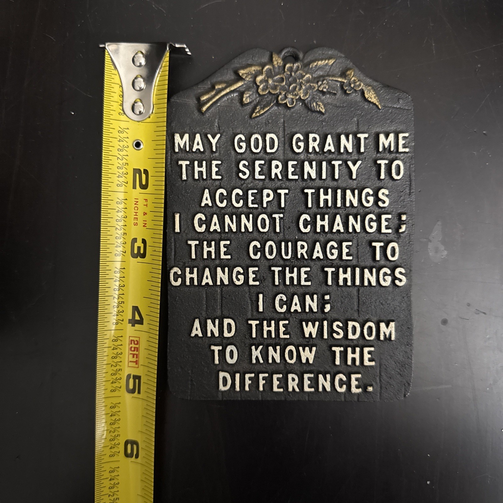Vintage God Grant Me Serenity Prayer Decorative Wall Decoration VGC