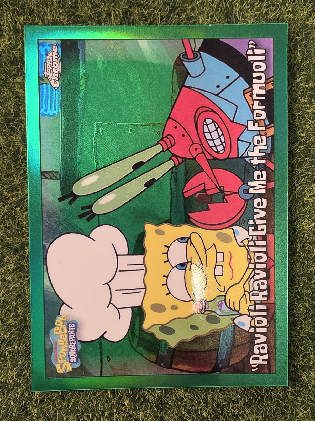 2025 Topps Chrome SpongeBob #68 Mr. Krabs SpongeBob Ravioli Kelp Green
