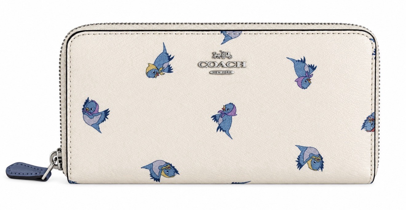 NWT COACH X Disney Cinderella Accordion Zip Wallet With Flying Birds C2893 NWT COACH X Disney Cinderella Accordion Zip Wallet With Flying Birds C2893