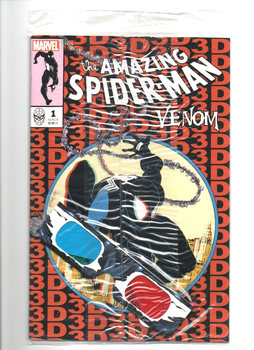 AMAZING SPIDER-MAN/VENOM 3D #1 / 300 NM NEW SEALED POLYBAG TODD McFARLANE VENOM
