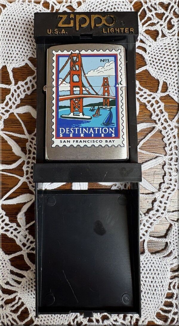 2000 Destination Series No. 1 San Francisco Bay ZIPPO Lighter - NOS