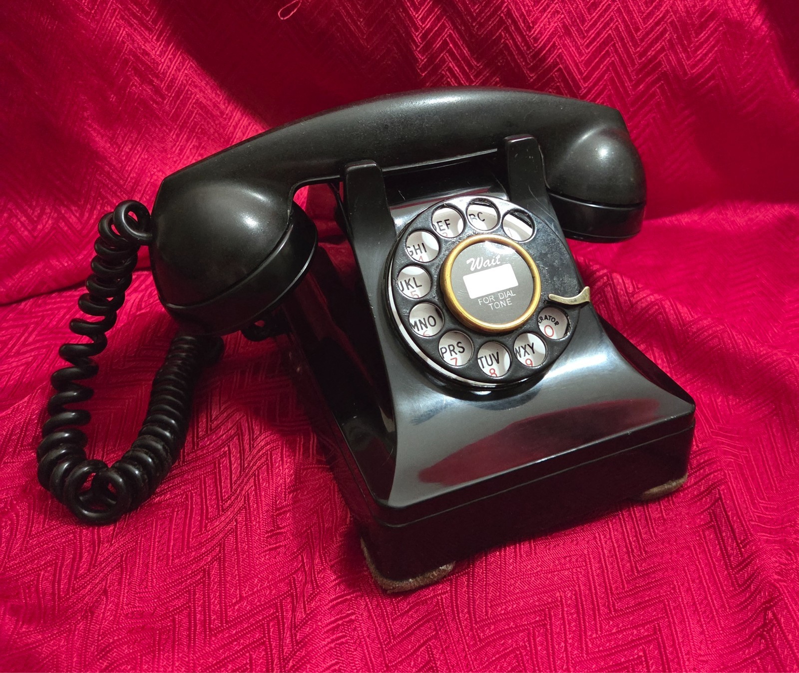 Vintage 1954 Western Electric Bell System Rotary Phone 302 Blk Bakelite F1 WORKS