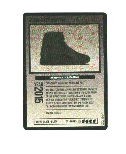 ADIDAS YEESY BOOST 750 Hologram #030 Series 1 SOLE YAMA Collector Cards