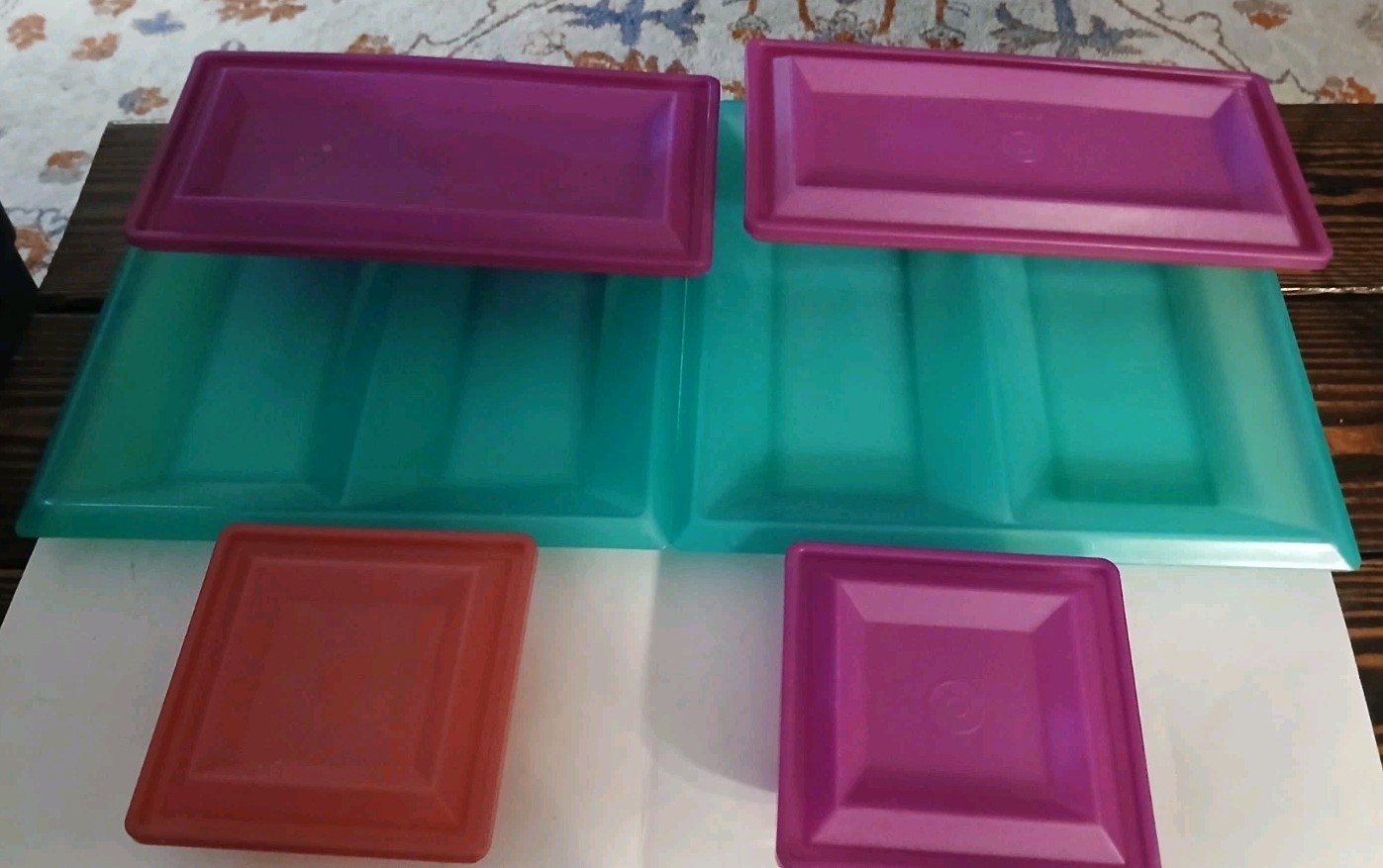 TUPPERWARE 10Pc GET TOGETHER Buffet Serving Set w/ Lids Tray 1380 1388 1386 1385 TUPPERWARE 10Pc GET TOGETHER Buffet Serving Set w/ Lids Tray 1380 1388 1386 1385