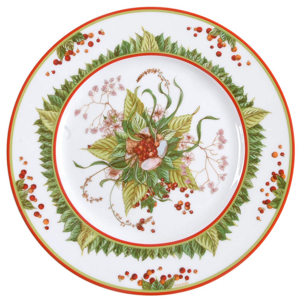 Hermes Le Jardin de Pythagore Salad Dessert Plate 4250887
