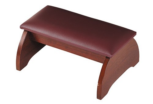 Personal Kneeler Walnut Finish Maple Hardwood PVC Cover Church Prayer Bench