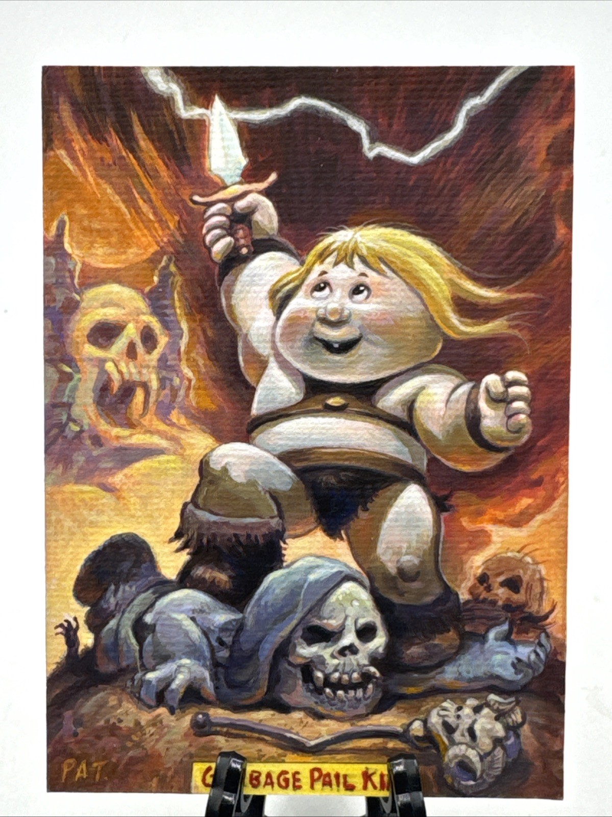 2018 Garbage Pail Kids He-Manny Fan Sketch Card Pat Chaimuang Motu He-man Gpk