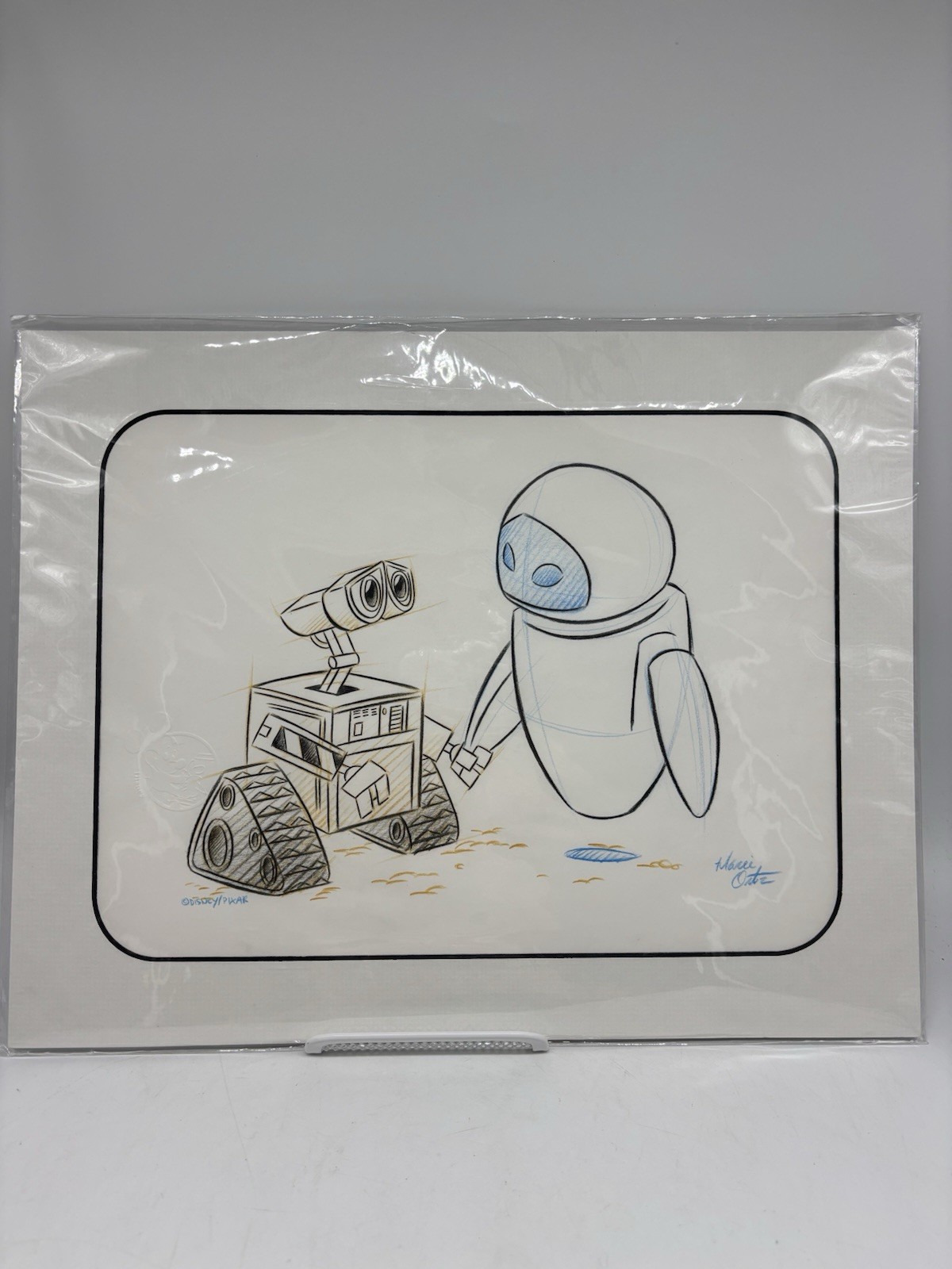 Disney Artist 11x14 Sketch Print WALL-E and Eve Pixar Marie Ortiz Art Of Disney