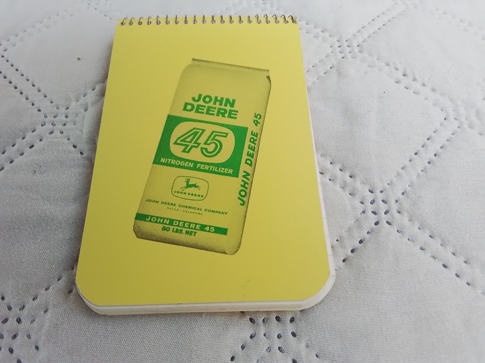 Vintage John Deere Fertilizer 45 Note Book Pryor, Oklahoma from 1954-1962 Vintage John Deere Fertilizer 45 Note Book Pryor, Oklahoma from 1954-1962