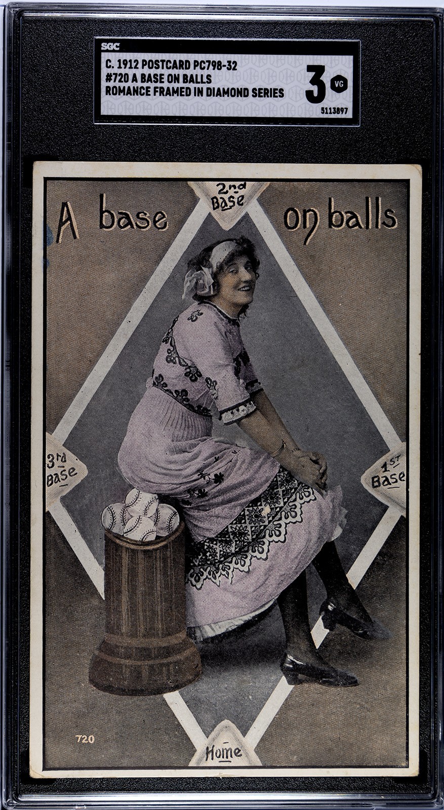 1912 PC798-32 Baseball Postcard 