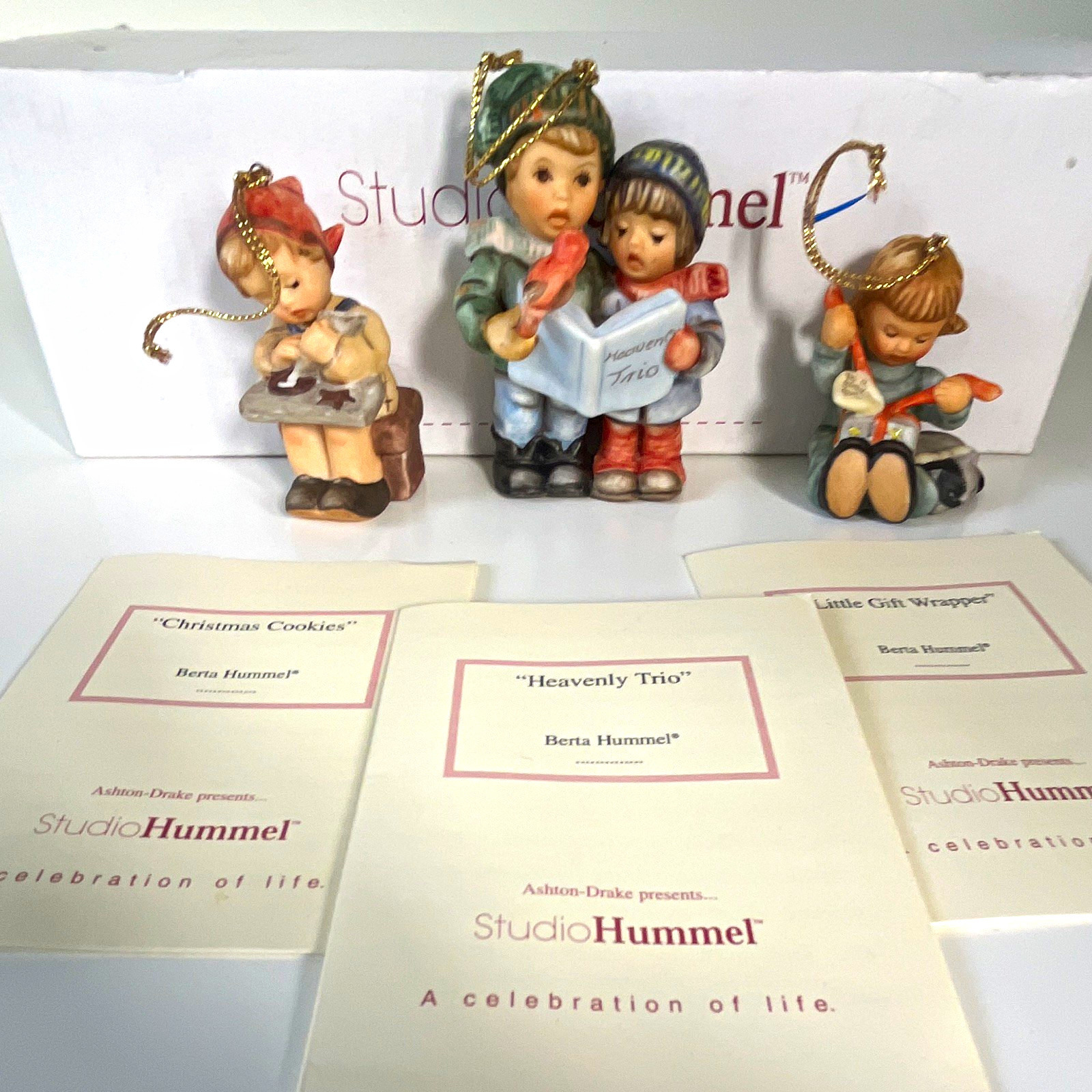 VTG Goebel Studio Hummel Porcelain Hanging Ornaments Set of 3 Berta Hummel 2006