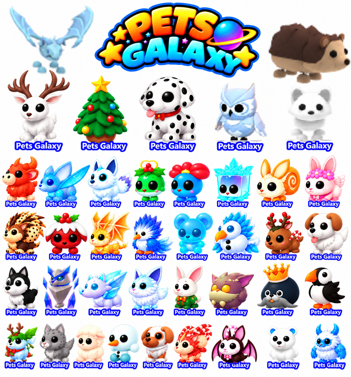 Winter Events - Bunny Swirl - Frost Phoenix - Royal Mistletroll - Adopt From Me