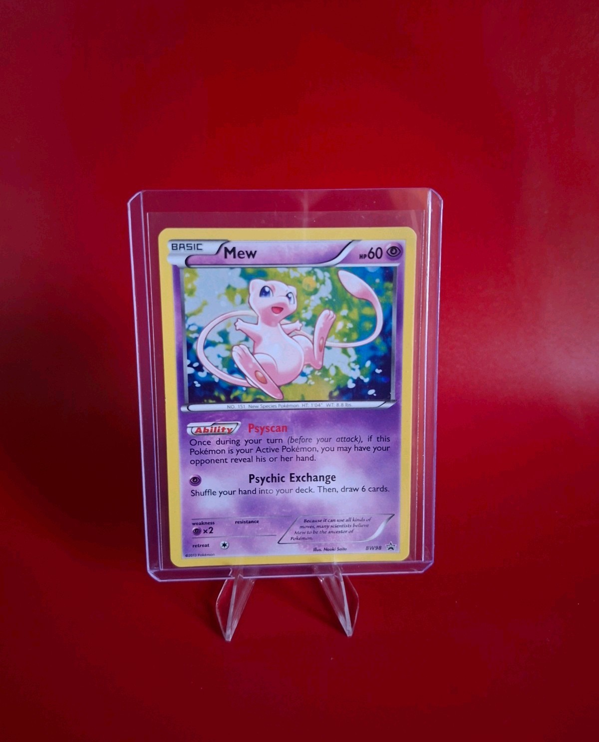 Pokémon TCG Mew BW98 Black & White Promo Holo Psychic Basic 60 HP English