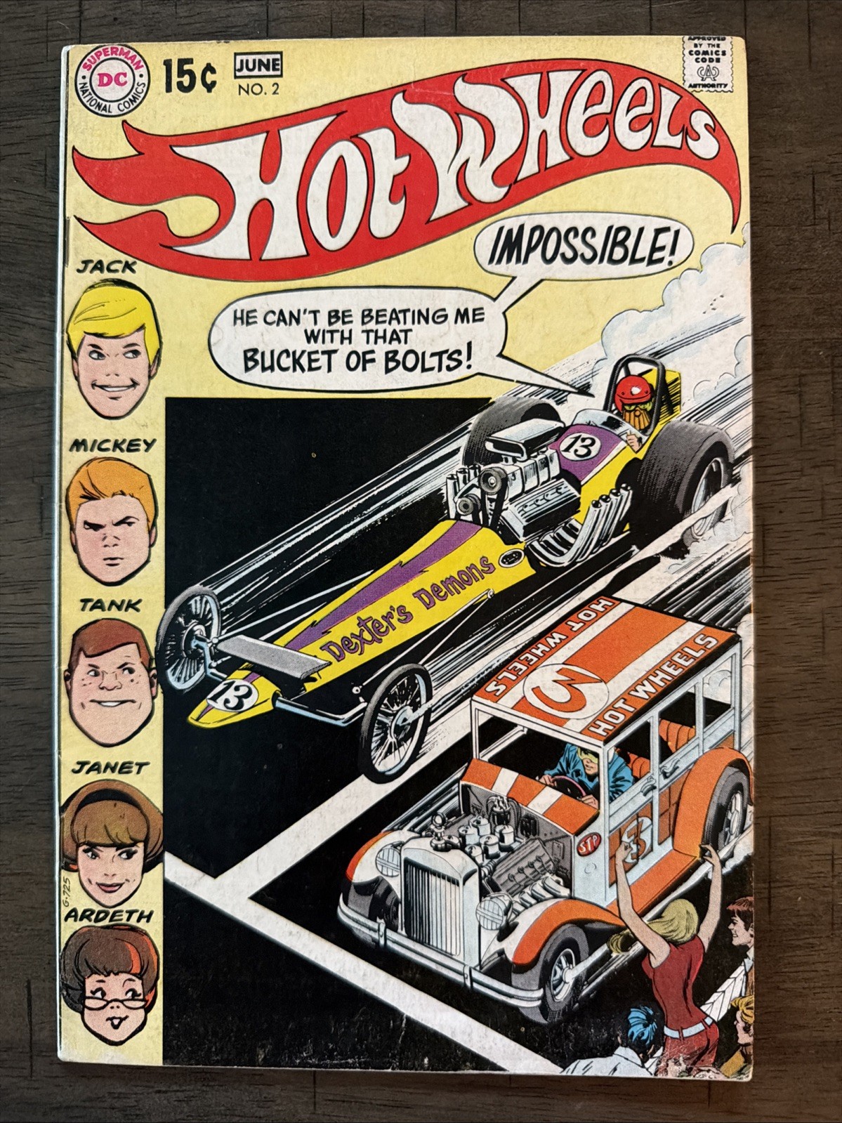 Hot Wheels #2 Dc Comics June 1972