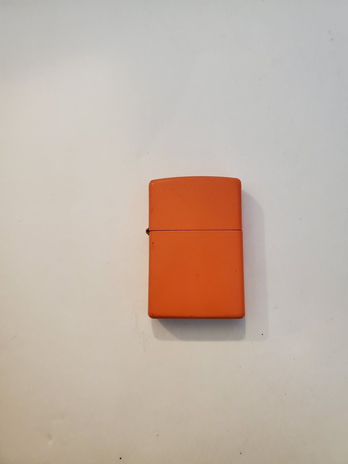 Vintage Orange Zippo Lighter J #15 USA Lighter UNTESTED