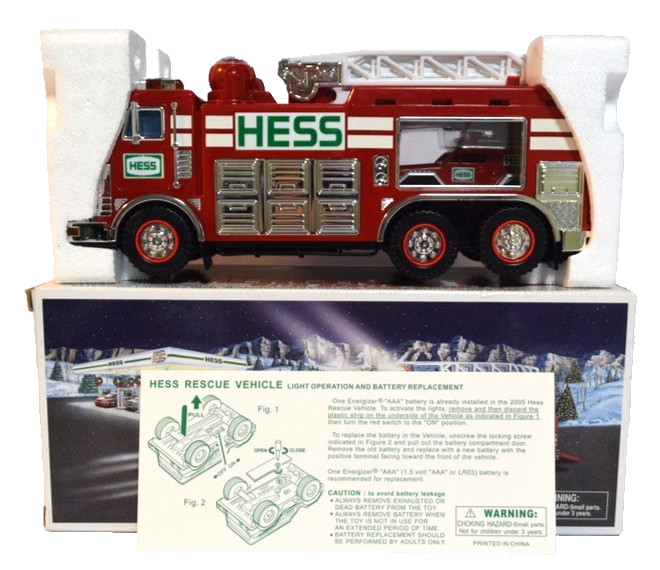 VTG 2005 Red HESS Emergency Truck w/ Rescue Vehicle Battery Powered Tested