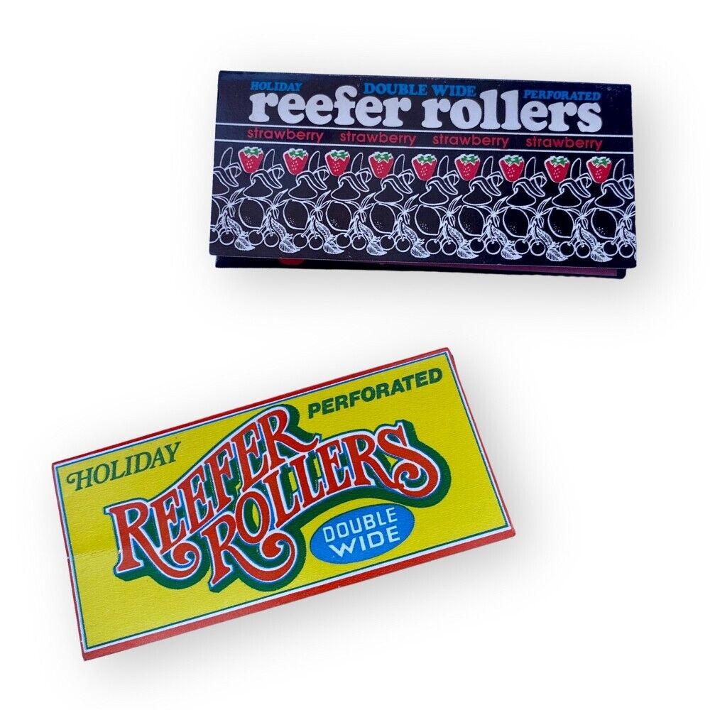 Reefer Rollers - LOT OF 2 - Rare Vtg NOS Holiday Rolling Papers, Made in France