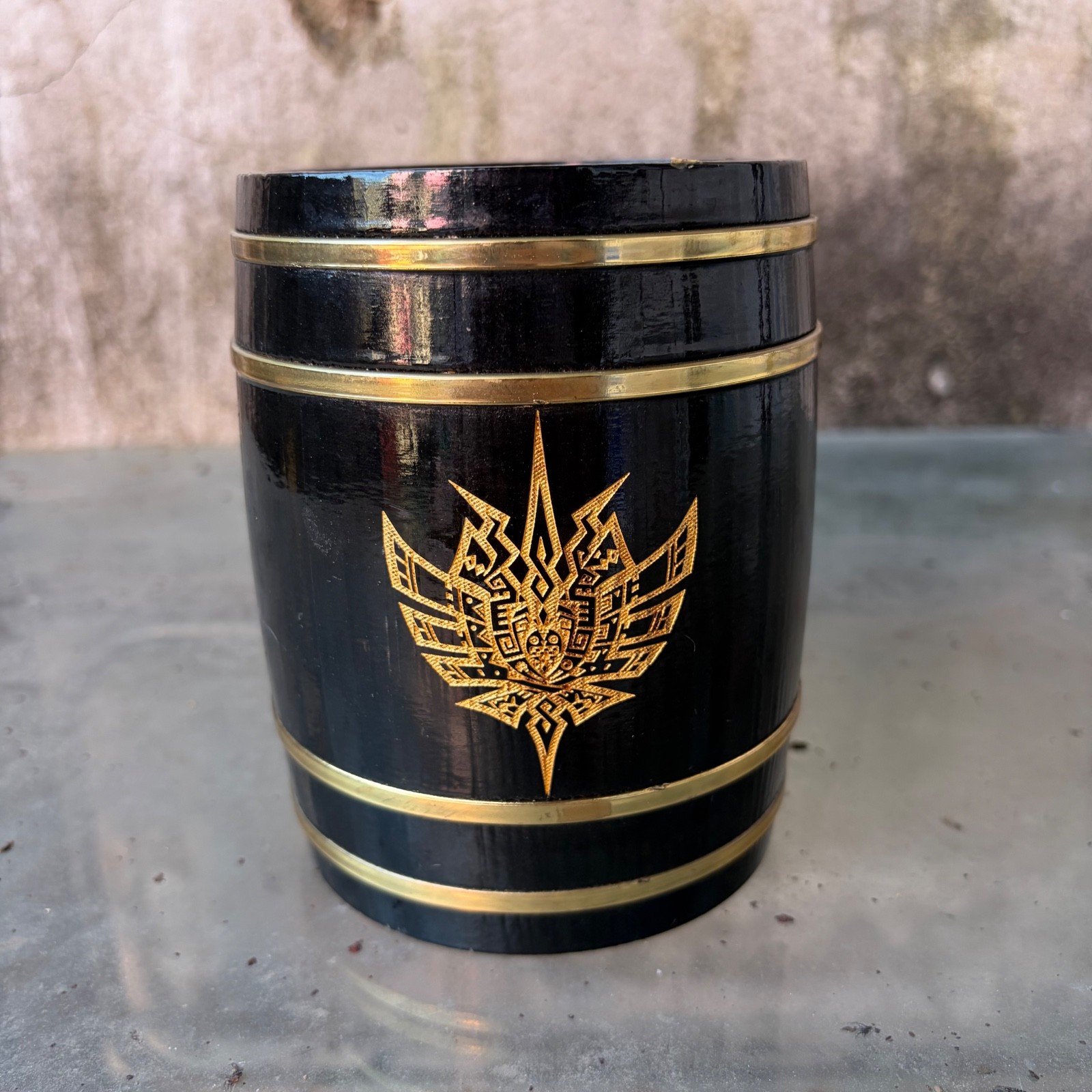 Authentic Monster Hunter Wooden Mug - Urakita Capcom Made in Japan - Engraved