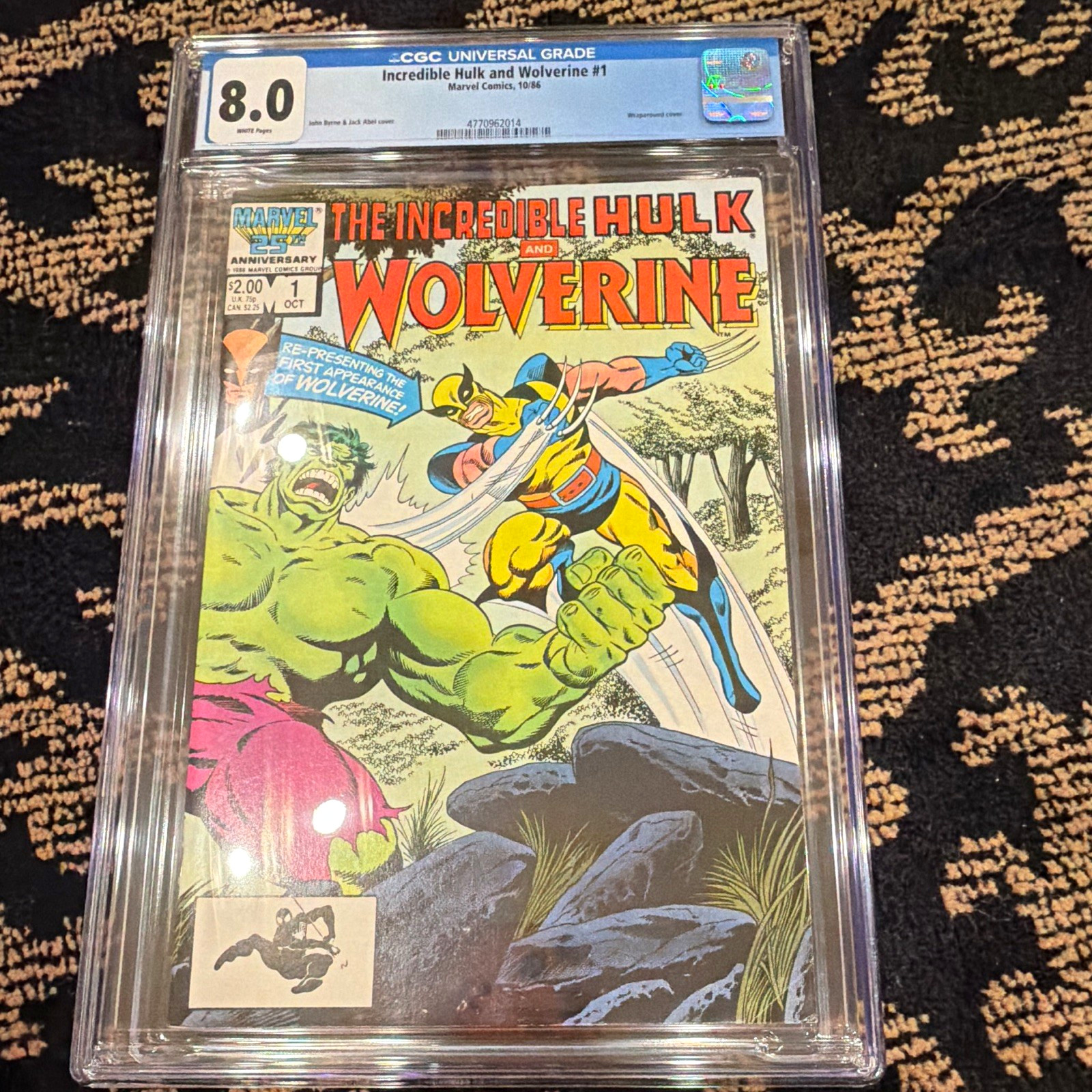 Incredible Hulk and Wolverine #1 CGC 8.0 (1986) Marvel Comics Byrne