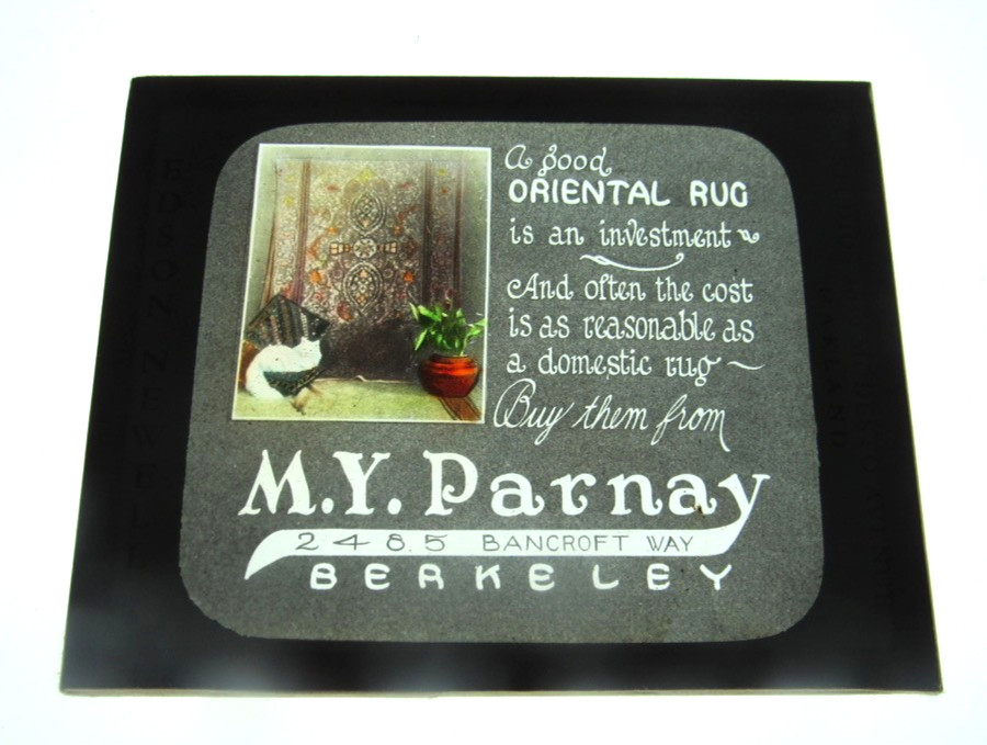 Armenian Oriental Rug Store Theatre Magic Lantern Slide Berkeley CA 1920s 5