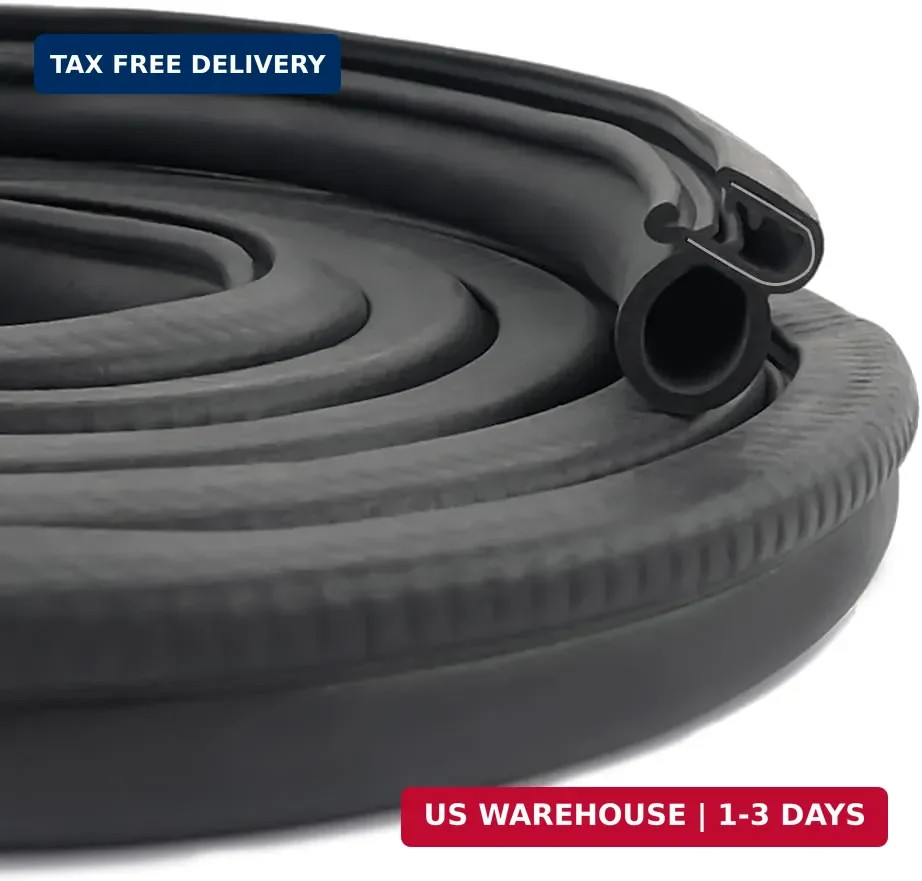 20Ft Car Door Weather Stripping Door Seal Strip,U-Shaped Rubber Edge Trim with S