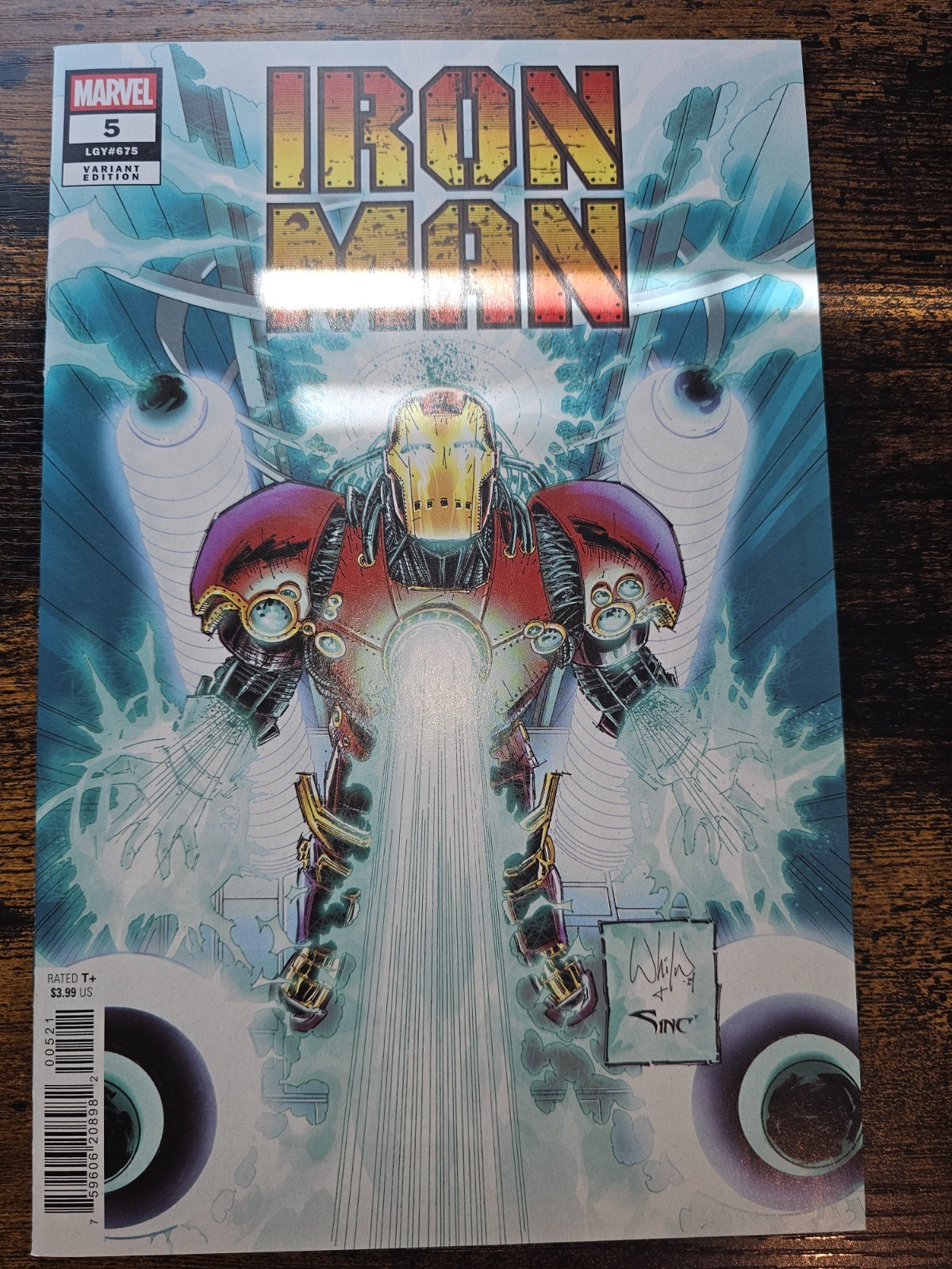 Iron Man #5 (675) Portacio variant cover (Marvel Comics April 2025)