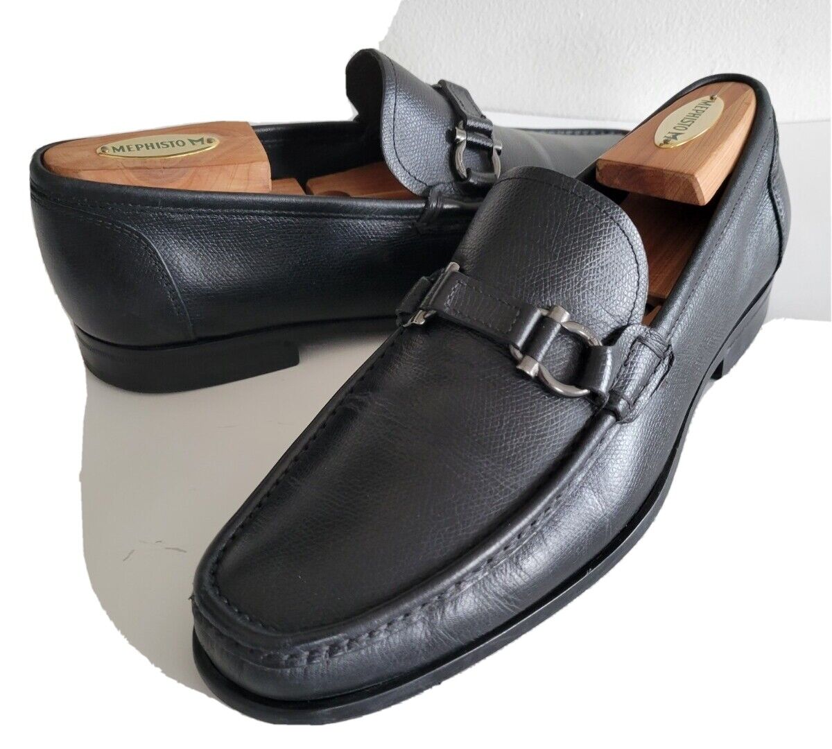 Salvatore Ferragamo Gancinni Bit Suit Blazer Black Loafer Shoes Men 8EEE 3E 41