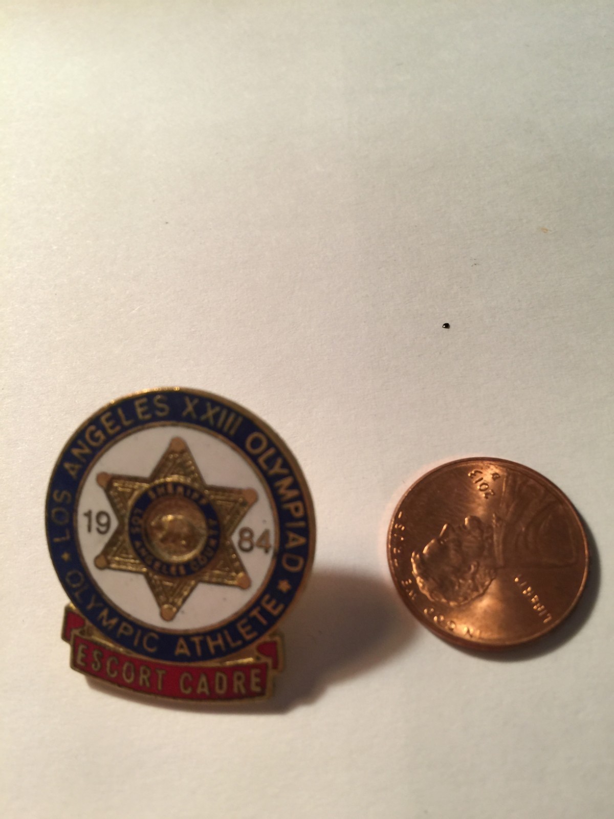 1984 LASD LOS ANGELES SHERIFF OFFICIAL USA ESCORT CADRE PIN